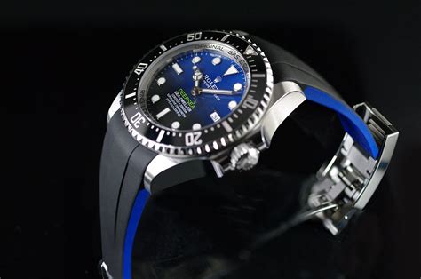 rubber b strap for rolex deepsea|Rolex rubber strap for sale.